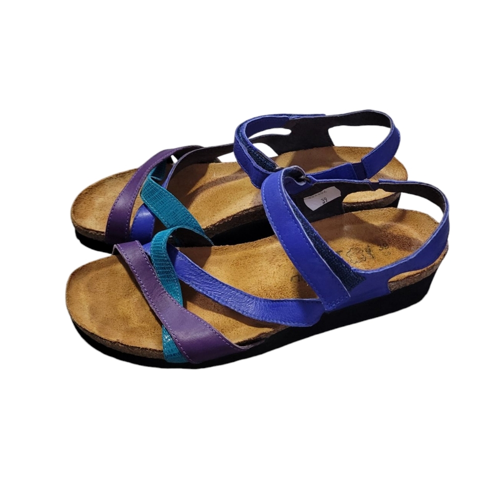 Naot Colorblock Wedge Sandals